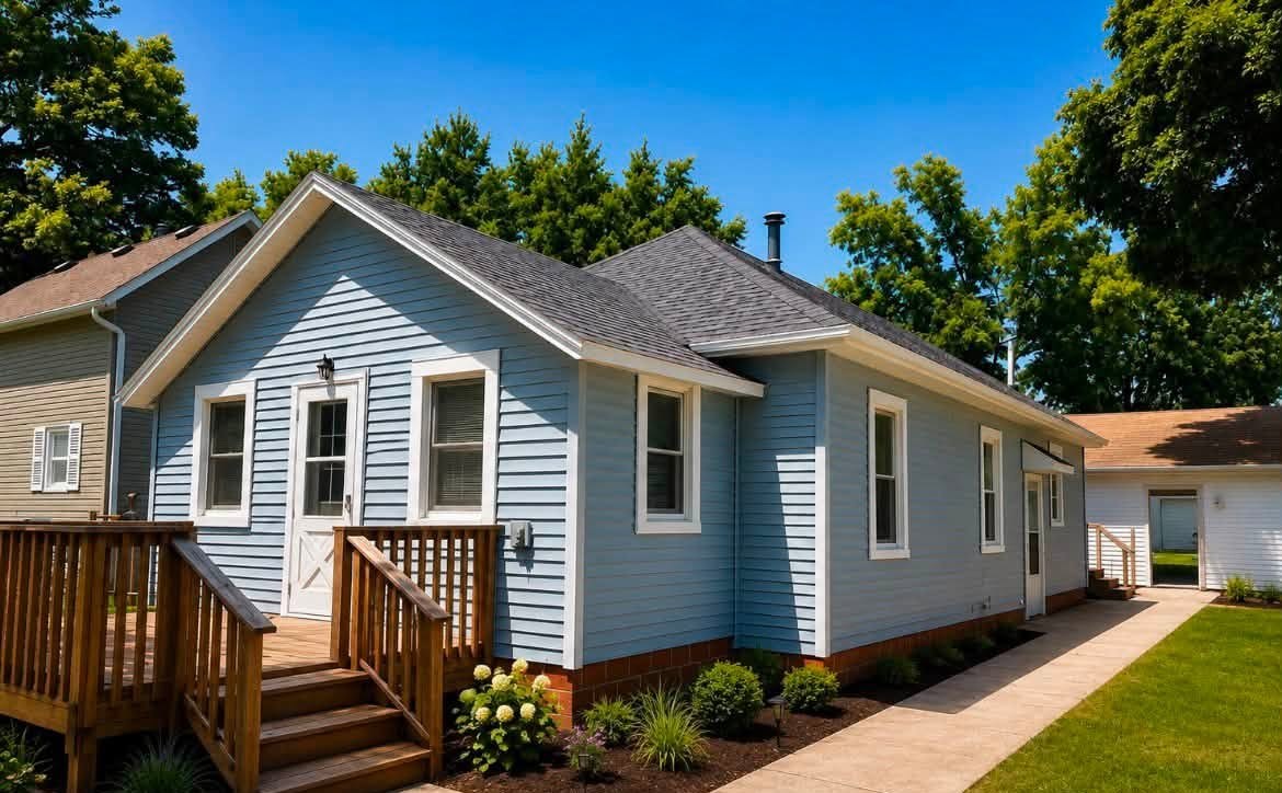 After photo of a completed Robertson Roofing and Siding exterior project