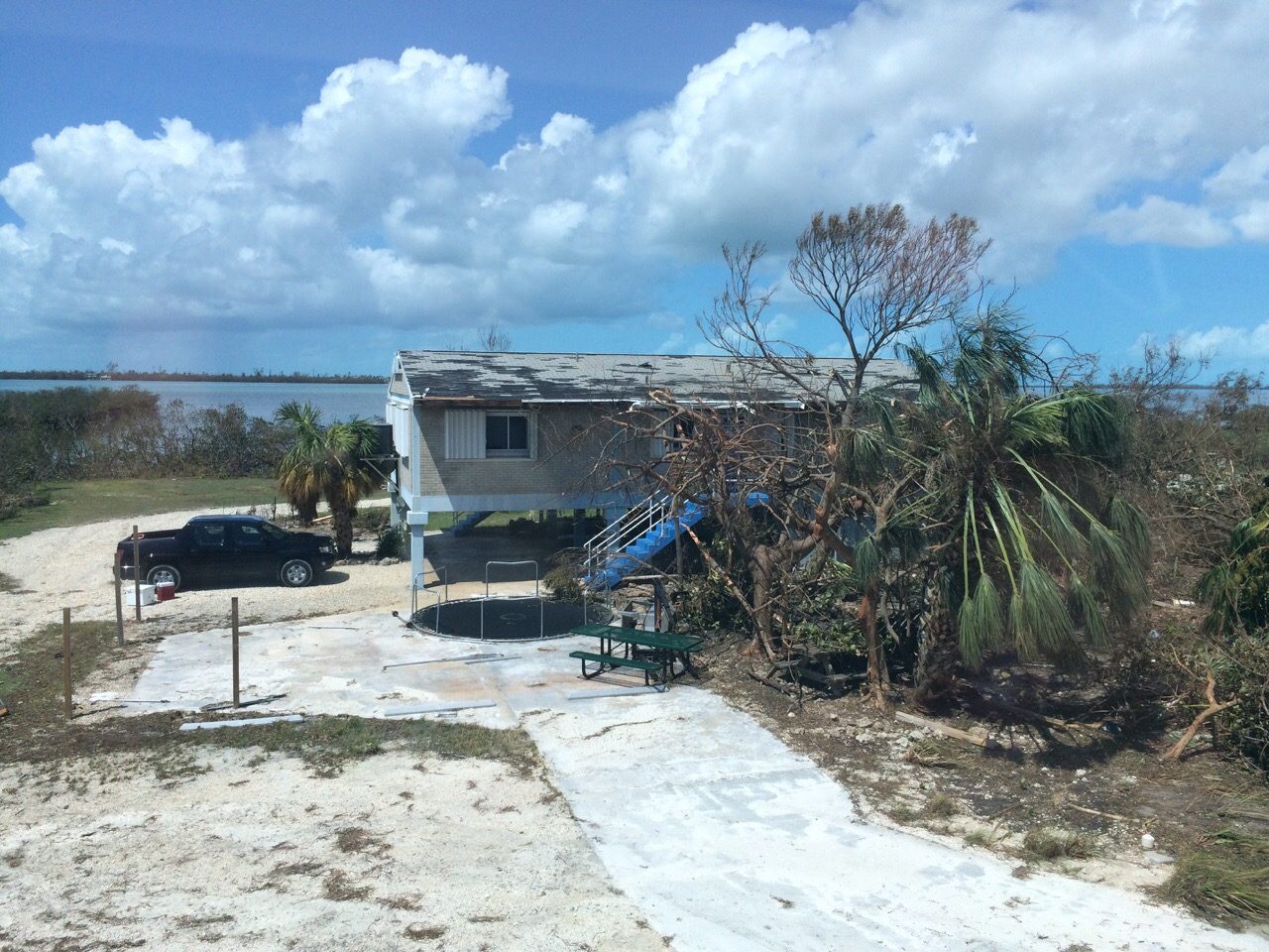 Photo of storm-related missing shingles
