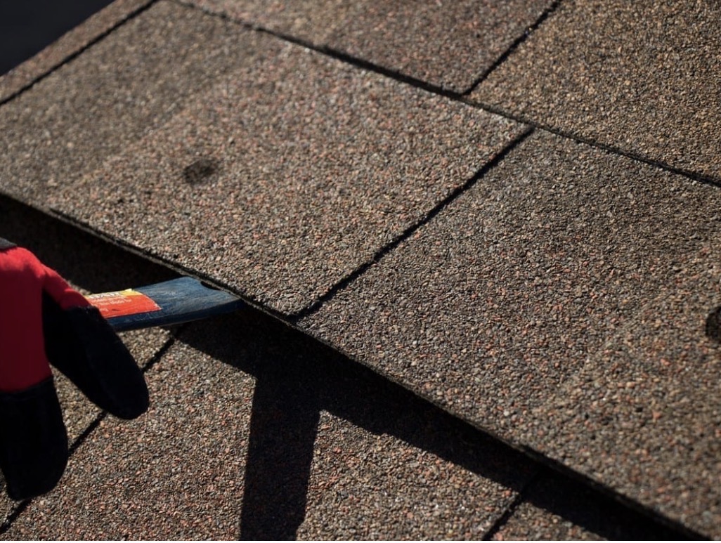 Close up shingle detail