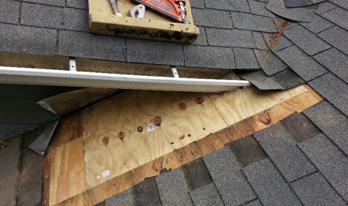 Small asphalt shingle repair