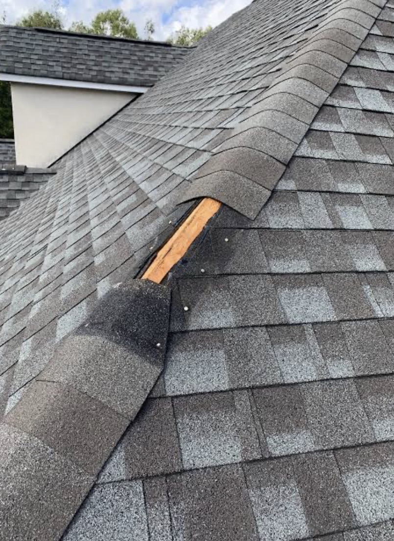 Asphalt shingle valley repair
